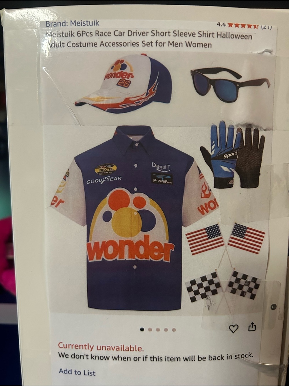 Ricky Bobby Teledega nights movie Racing Short Sleeve Polo Shirt - Blue/White